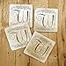 Infusion Vintage Initial and Couple's Name Personalized Tumbled Travertine Coasters - Set of 4