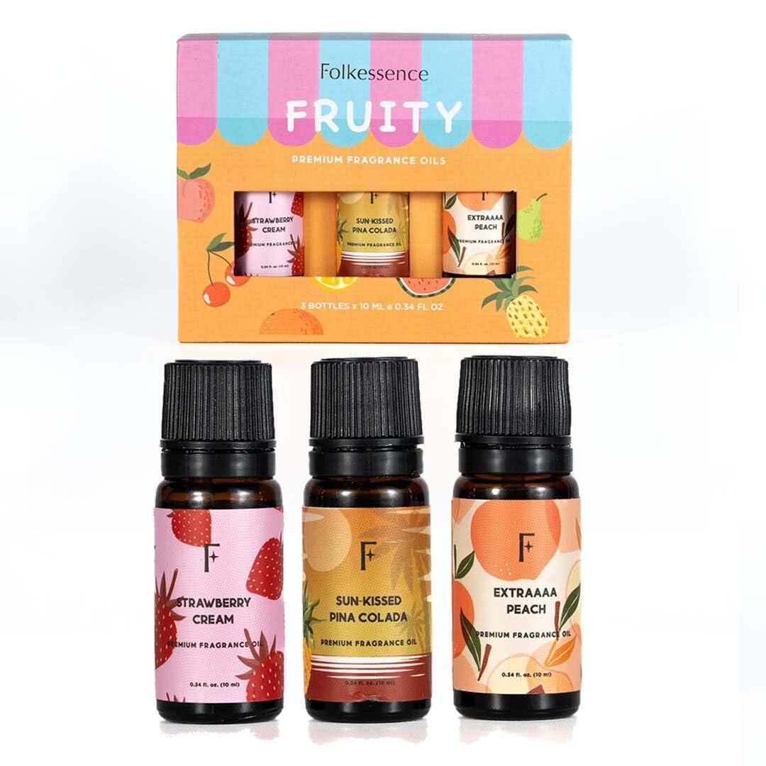 Photo 1 of Folkulture Essential Oils for Home | Set of 3 (0.34 fl oz x 3) Essential Oils for Relaxation | Peach or Strawberry Diffuser Oil for Meditation | Pineapple Essential Oil for Gifts for Women