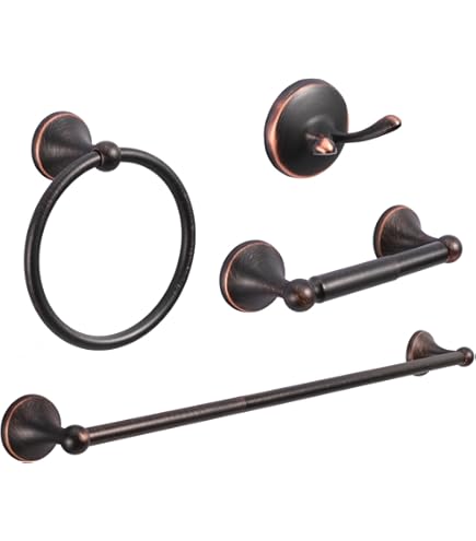 thumbnail image 2 of Dynasty Hardware Brentwood Bathroom Set - 3-Piece Oil Rubbed Bronze Towel Bar & Holder 2 of 9