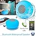 Waterproof Bluetooth Shower Speaker, BoNBoN Water Resistant Handsfree Portable Wireless Shower Speaker ,Build-in Microphone, Solid Suction Cup, 6 hrs Play Time,Blue