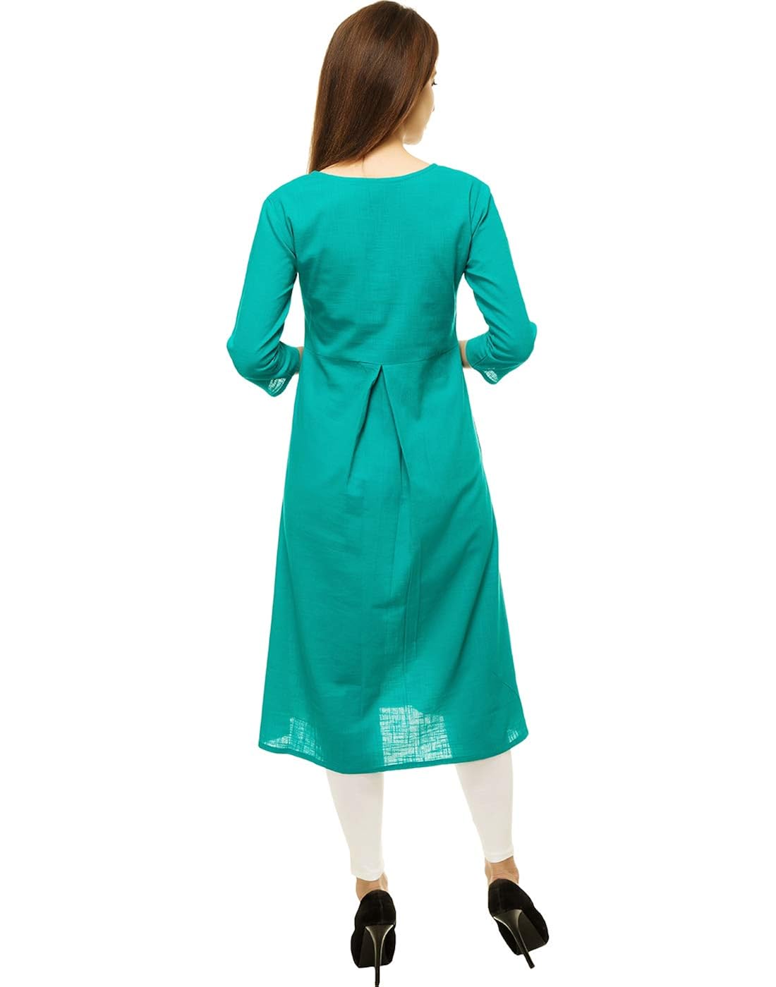 aahwan poly cotton a-line kurta for women (ac-1003)