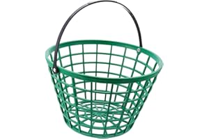 Garneck Golf Balls Bucket 50 Ball Plastic Storage Basket Convenient Handle Pressure Resistant Material Stackable