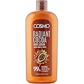 Cosmo Skin Care Radiant Cocoa Body Lotion 750ml/25.5fl.oz, Cocoa Butter & Vitamin E Extract, Face & Body Lotion, Nourishes, Hydrates, Moisturizes, Non Greasy Formula, Long Lasting, For All Skin Types