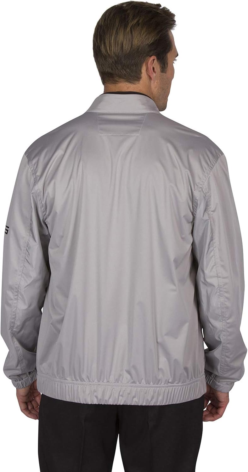 Three Sixty Six Full Zip Golf Jacket for Men - Lightweight Mens Rain Coat - Water Resistant Windbreaker: Clothing