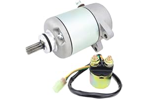 Soarider Starter & Relay for Honda Rancher 350 Fourtrax 2000-2006 TRX350FE TRX350FM TRX350TE TRX350TM, 31200-HN5-671 31200-HN5-A81 31200-HN5-M01, 2000 2001 2002 2003 2004 2005 2006 Rancher 350 Starter