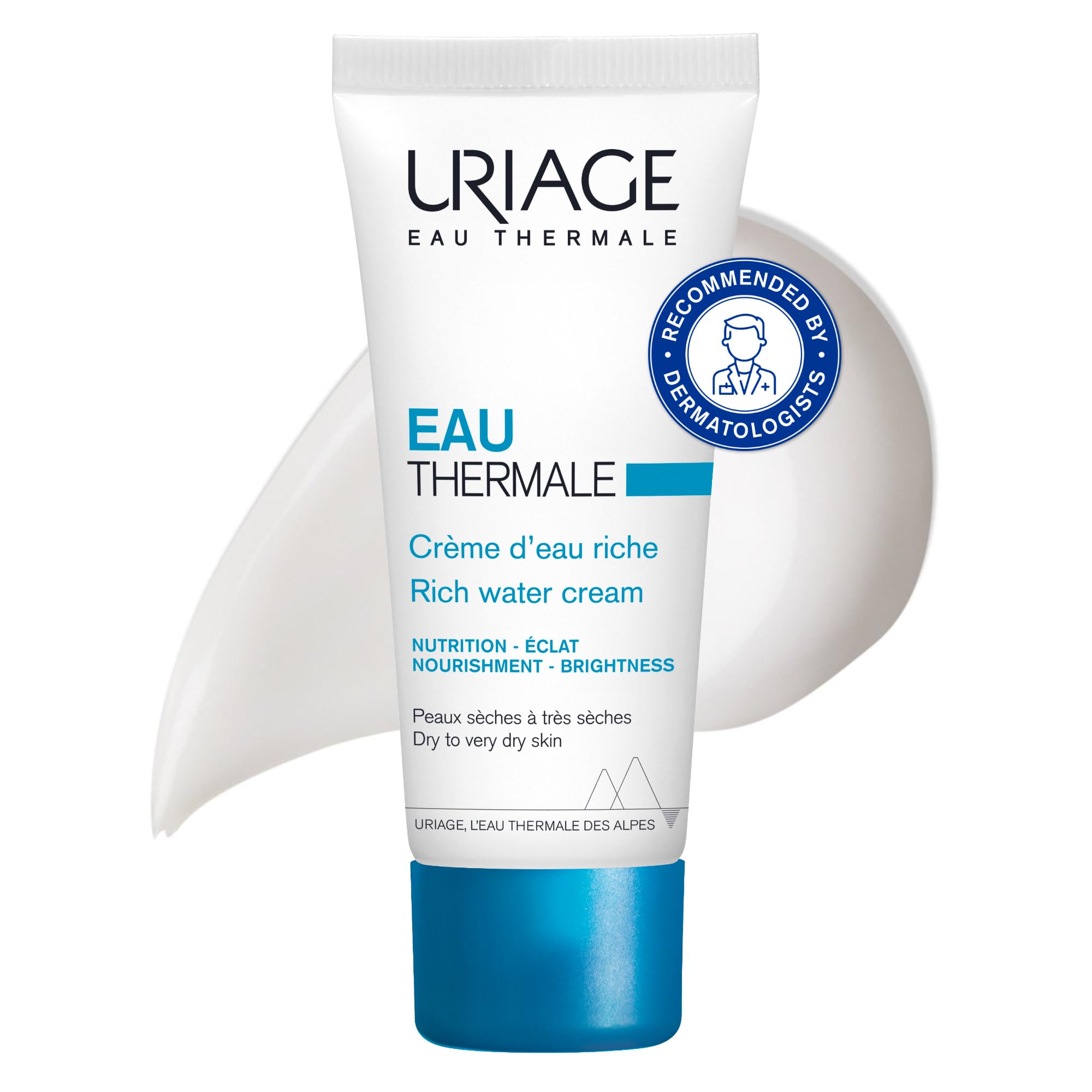 Uriage Daily Rich Moisturizing Face Cream with Hyaluronic Acid, 40ml - Provides 24H Intense Hydration to Dry Skin - Fresh & Delicate Fragrance - Enriched with Thermal Water - Non-Comedogenic