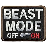 SpaceAuto Beast Mode On Military Tactical Morale Badge Patch 3.5