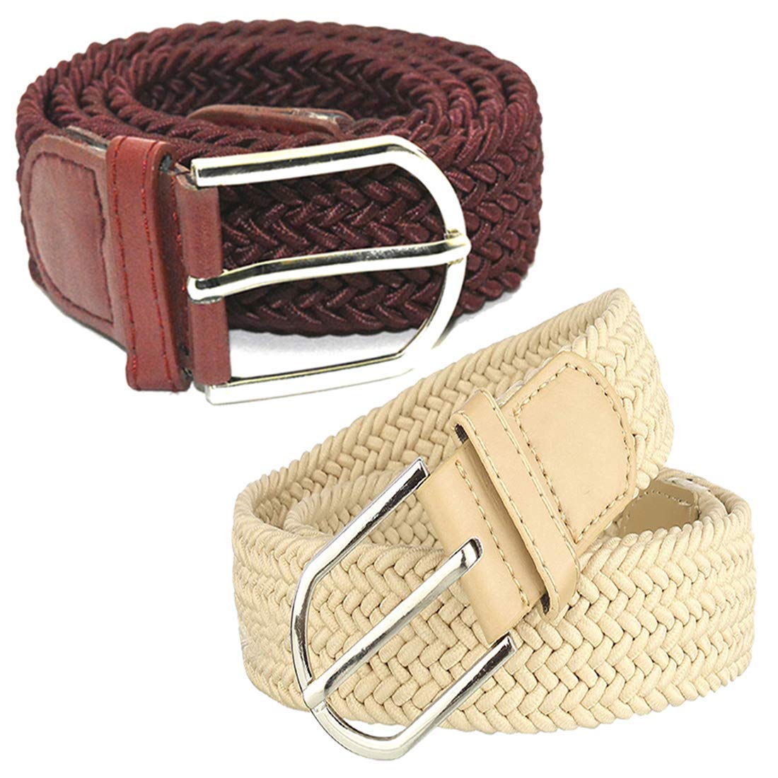 Buy Veteran Stretchable braided cotton belt for men and women,flexible