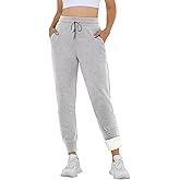 MAYSTEPPE Women's Fleece Lined Sweatpants, Sherpa Lined Winter Joggers with Pockets, Warm Thermal Lounge Pants