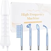 High Frequency Facial Wand - Uaike Portable Handheld Blue High Frequency Skin Facial Machine at Home - Skin Face Wand Device with 4 Different Blue Glass Tubes