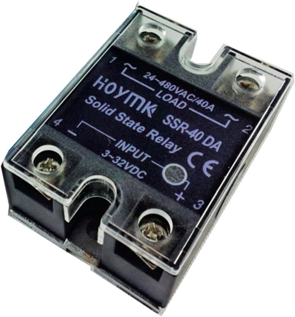 Hoymk Ssr-40da 40a Actually 3-32v Dc to 24-480v Ac Ssr 40da Single Phase Solid State Relay