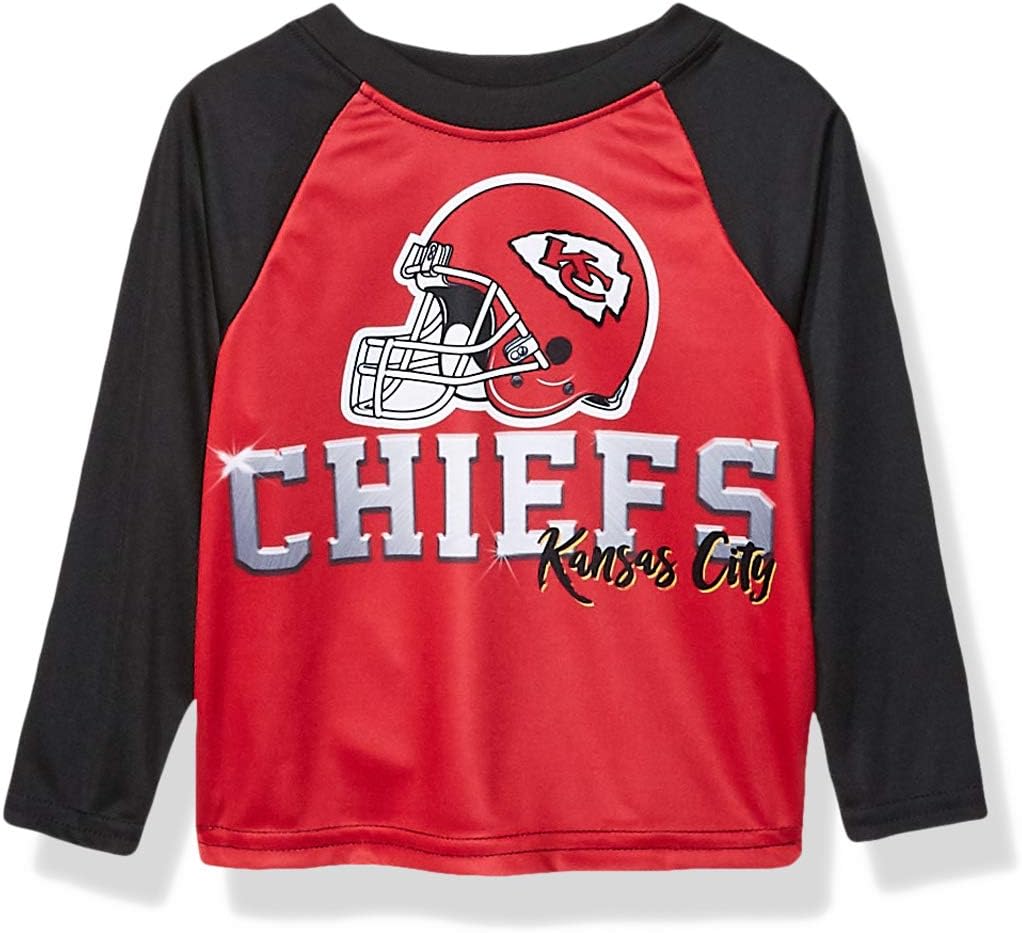 NFL Kansas City Chiefs Boys Long Sleeve TEAM TEE SHIRT
