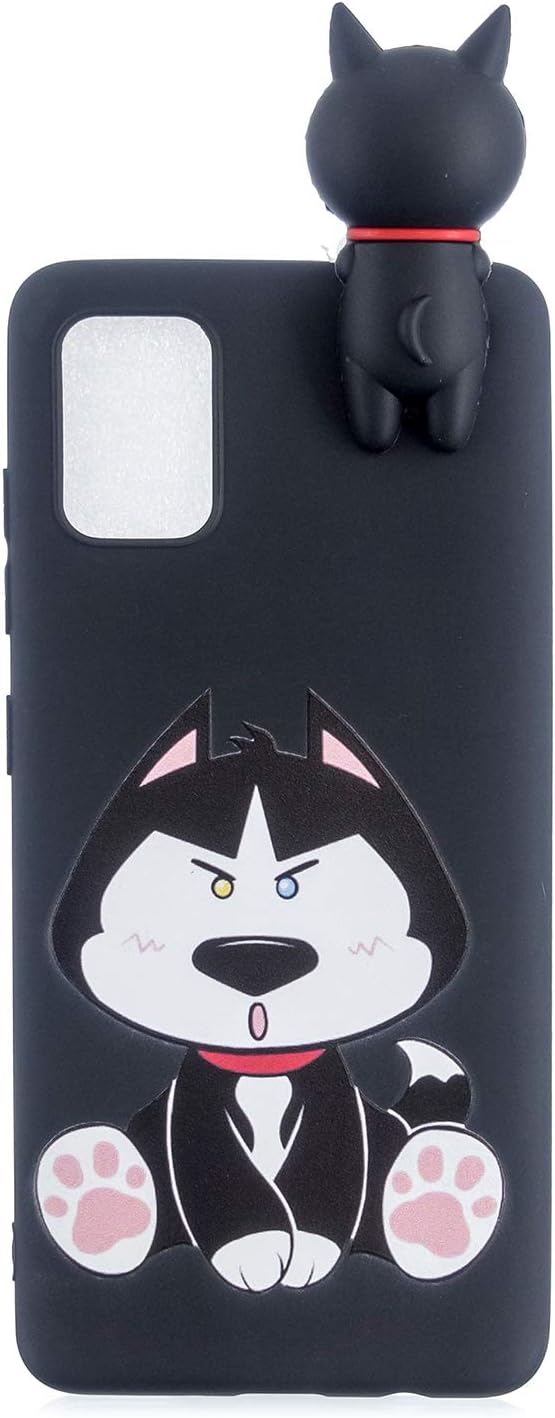 Nodigo Compatible with Samsung Galaxy A71 2019 Silicone 3D Cute Animal Pattern Protective Bumper Matte Ultra Thin Slim Pretty Kawaii Dustproof Colored Cover - Dog