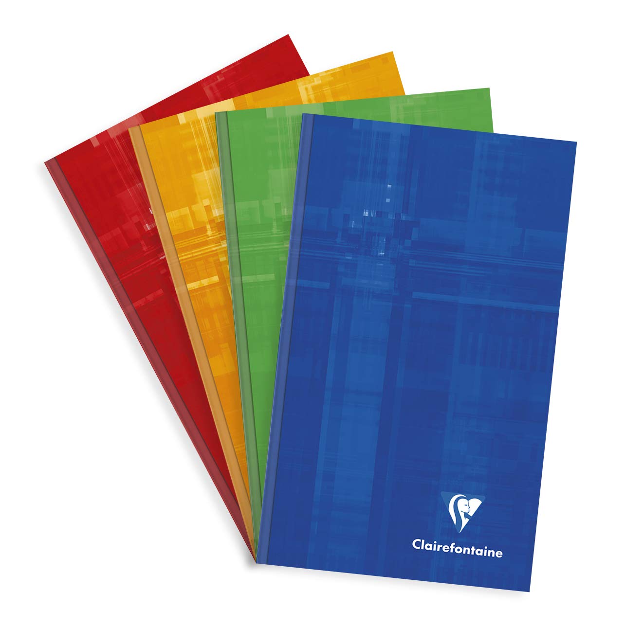 Clairefontaine 69502C - Set of 5 Hardcover Notebooks - Size: 11x17 cm - 192 Small Squares Pages - White Paper 90 g - Laminated Card Cover - Random Colours