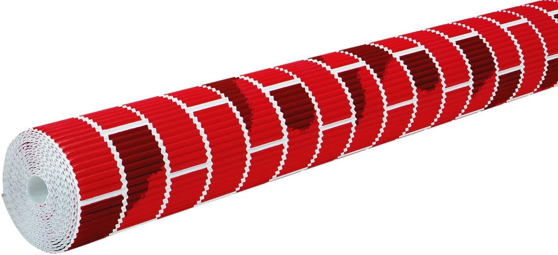 Corobuff Corrugated Paper, Tu-Tone Brick, 48" x 12-1/2', 4 Rolls: Arts, Crafts & Sewing