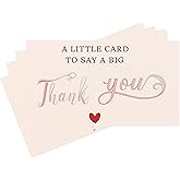 WTYONZEL 200Pcs Mini Thank You Card, 2" x 3.5" Thank You for Your Order Cards,Small Customer Appreciation Card for Business Owners, Shop, Online Retailers