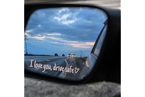 PKRFCJ 8PCS Drive Safe Mirror Sticke,I Love You Drive Safe,Cute Drivesafe Car Window Decals,Funny Rearview Mirrordecal,Suitable for Car Window Mirrors