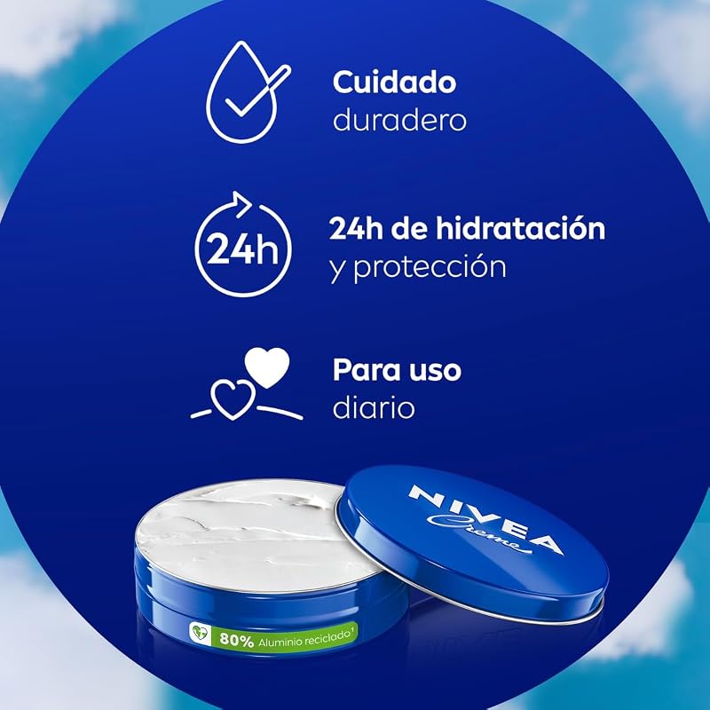 Creme - Creme Hidratante Corporal e Facial - Hidratação Intensiva - Creme Universal Multiusos para Toda a Família - Pele Suave e Hidratada - Uso Diário - Todos os Tipos de Pele - Embalagem de 4 x 75 ml