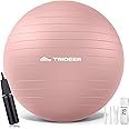 Trideer Yoga Ball - Exercise Ball for Workout pilates Stability - Anti-Burst and Slip Resistant for physical therapy, Birthing, Stretching & Core Workout, Office Ball Chair, Flexible Seating, Home Gym