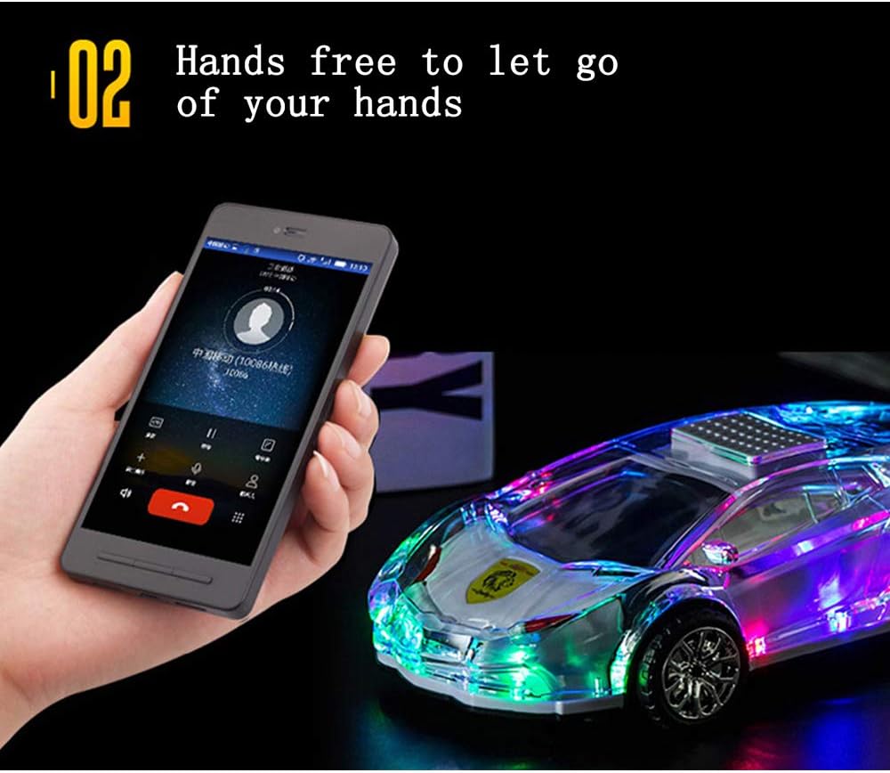 Amazon ナイトライト Bluetoothスピーカー ポータブル Ledカラフルライト 重低音強化fmオーディオ 内蔵マイク付き Usb Sd Tf対応 おしゃれなスポーツカースタイリング ブルー 078 436 Flabey パソコン 周辺機器 通販