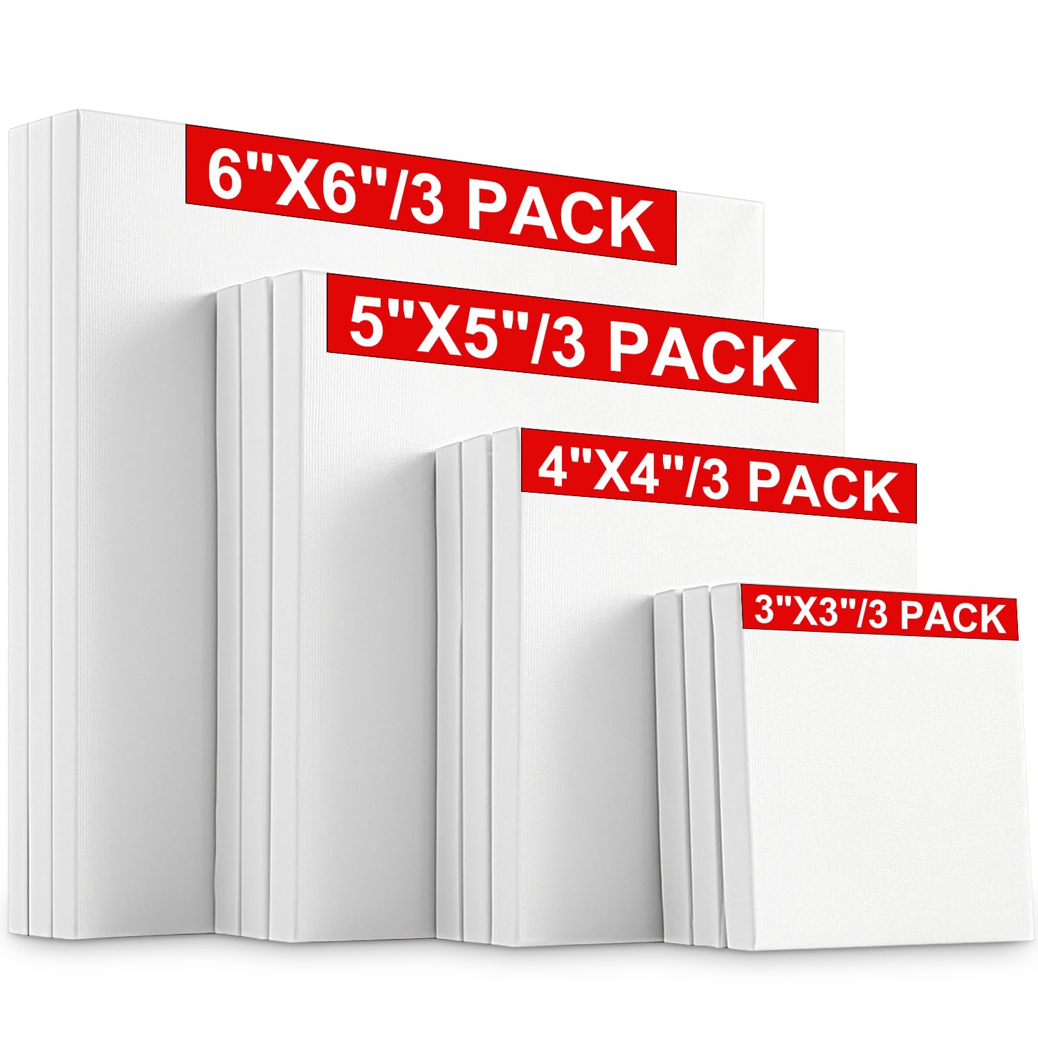 Photo 1 of ** 3 minis only!!**
Hestya Assorted Mini Stretched Canvas - 12 Pcs, Small Square Paint Canvas for Christmas Craft (3/4/5/6 Inches)