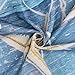 BROSHAN Beach Shower Curtains for Bathroom, Coastal Fishing Nets Seashells Conch Starfish on Wooden Board Ocean Bathroom Decor, Blue Waterproof Fabric Shower Curtain with Hooks