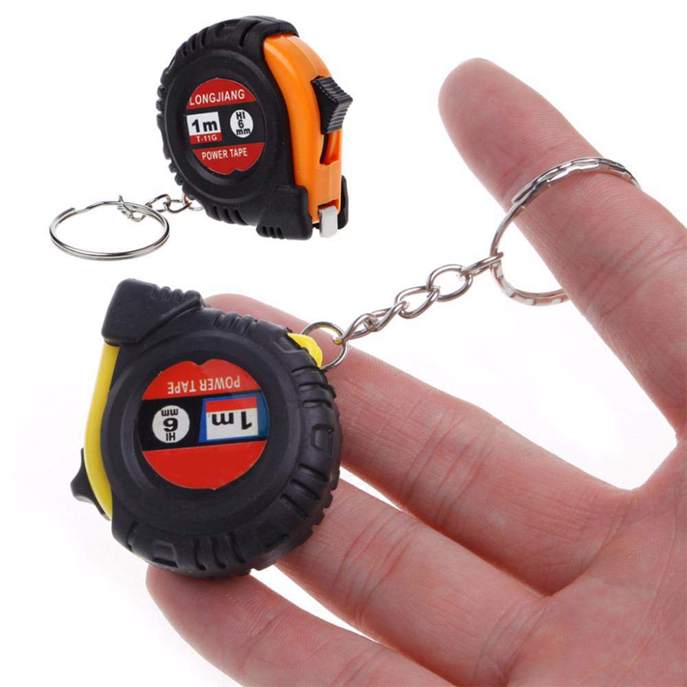 Bestmaple Mini Retractable Tape Measure Ruler Measure Keychain 1PCS