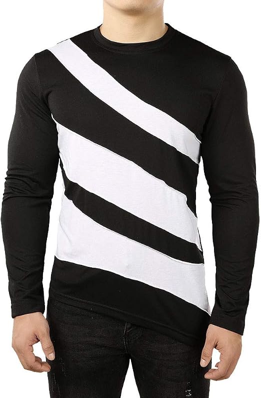 striped long sleeve crew neck