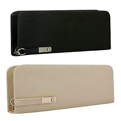 Don Cavalli Womens Clutch Wallet Combo (DC_clutch_002, Cream/Black)