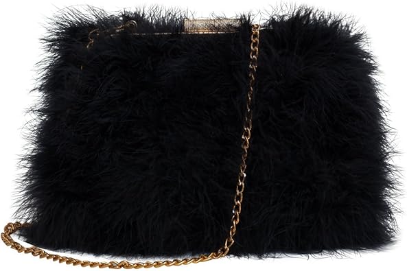feather clutch purse