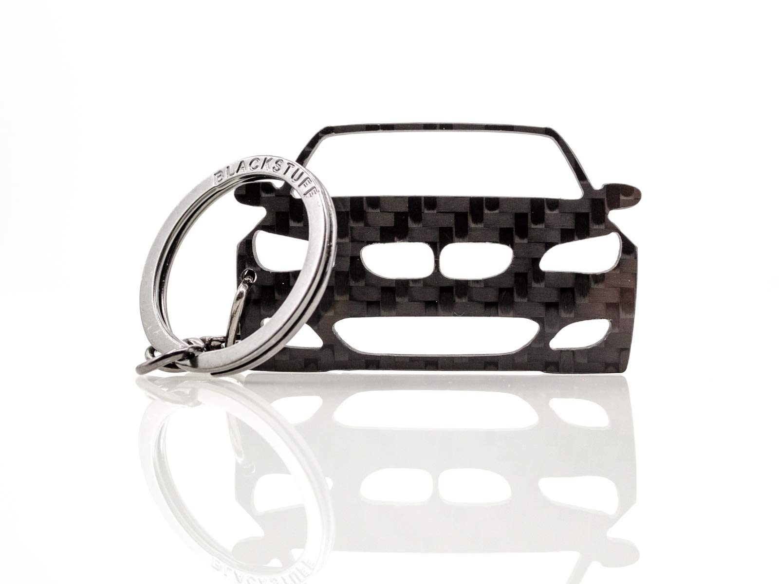 BlackStuff Carbon Fiber Keychain Keyring Ring Holder Compatible with E60 E61 BS-151