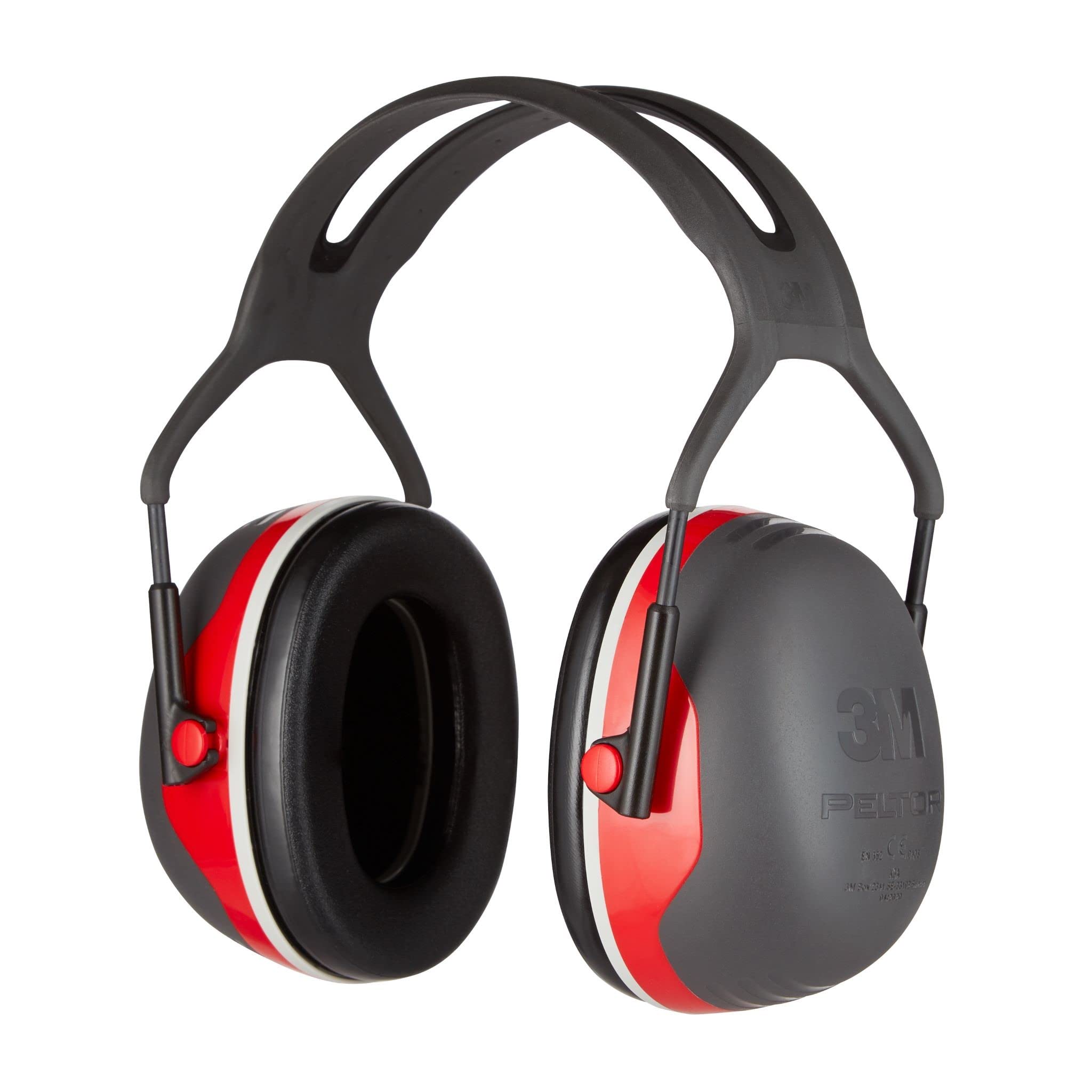 3M Peltor Premium Plus Earmuffs X3A with Headband, Black/Red, 95 - 110 dB