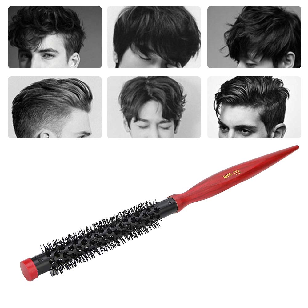 Hair Brushes Mini Ultra Thin Aluminum Tube Nylon Bristles Hair Styling Brush Roll Hairbrush For Wet or Dry Hair for Blow Drying Curling Straightening Add Volume & Shine(01)