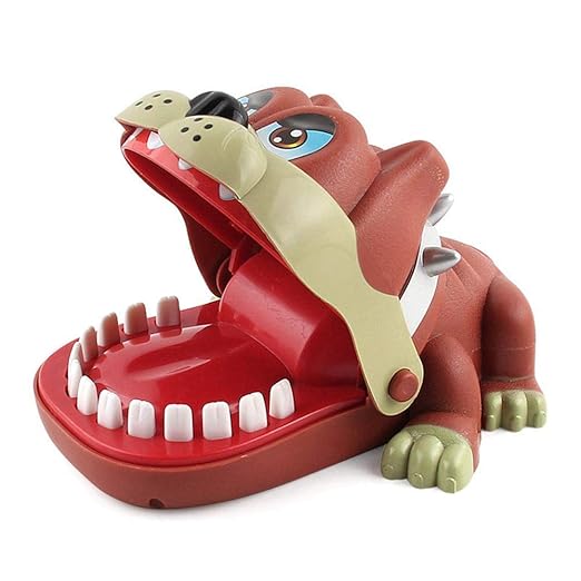FOONEE Biss-Finger-Spielzeug, Dinosaurier/Krokodil/Bulldogge/Beißfinger Zahnarzt-Spielzeug, klassisches lustiges Spielzeug fü