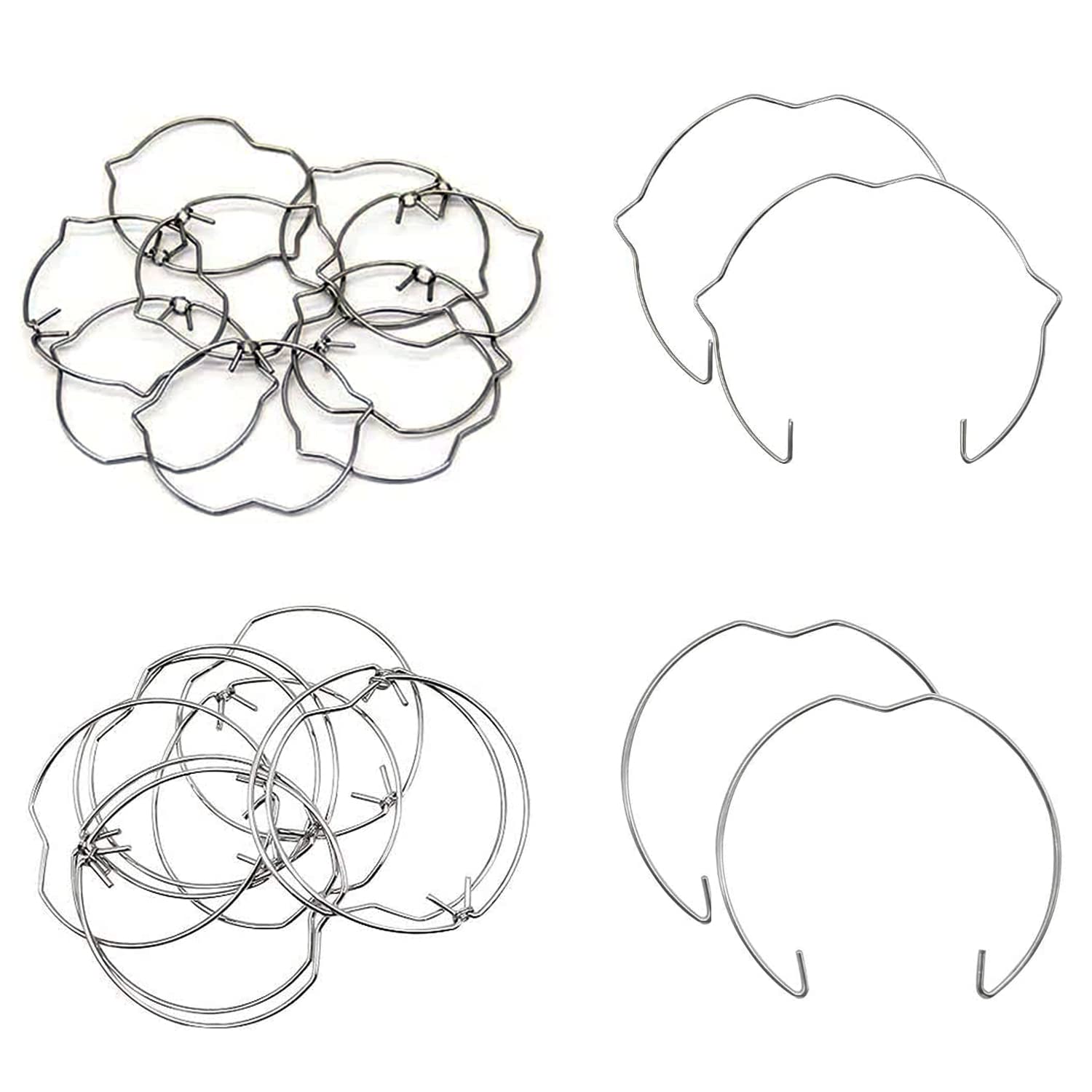 ZHIQIN 20Pcs Lamp Retaining Spring Clip Retaining Ring Clasp Clip LED Downlight Retainer for GU10 MR16 50mm Diameter