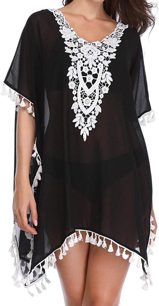 ALLRoad Womens Beach wear Cover Ups Swimwear Kaftans Swimsuit Blouse Loose Beach Dress