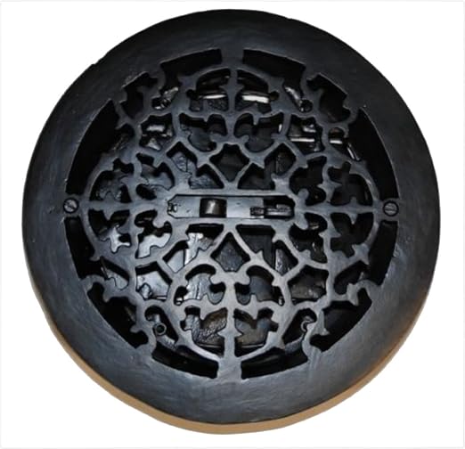Round Cast Iron Floor Register Heat Grate Antique Vintage