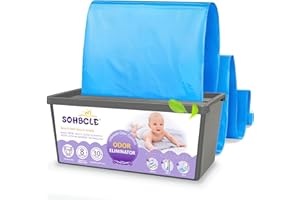SOHBCLE Refill Bags Compatible with Genie Easy Roll Signature Diaper Pail and Platinum Diaper Pail,30 Bags Hold up to 1400 Ne