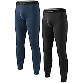DAVID ARCHY Men’s Lightweight Thermal Underwear Breathable Comfort for Cold Weather, Ideal for Active Use