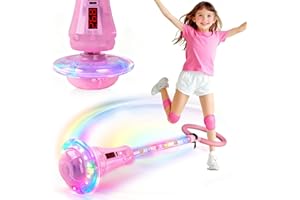 Dolanus Skip Toy with Counter- Laps, Time, Distance, Toys for 5-12 Year Old Kids, Girls Birthday Gifts for Age 5 6 7 8 9 10 11 12, Outdoor Outside Sports Games, Girls Toys Ages 6-8 8-13 (Pink)