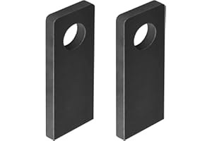 eoere 2 Pcs Weld-On Rectangular Trailer Ramp Gate Hinge Holders, Heavy Duty Steel Plate for Dump Trailers, Fits 1-1/2" Shaft