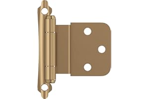 Amerock BPR7928CZ | Cabinet Hinge | 3/8 in (10 mm) Inset Self Closing Face Mount | Champagne Bronze | Kitchen Cabinet Door Hinge | 1 Pair/2 Pack | Functional Hardware