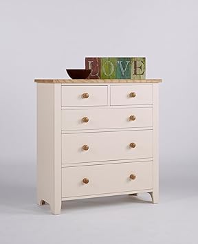Country Cottage Cream Chest Of Drawers 2 Over 3 Deep Chest Family