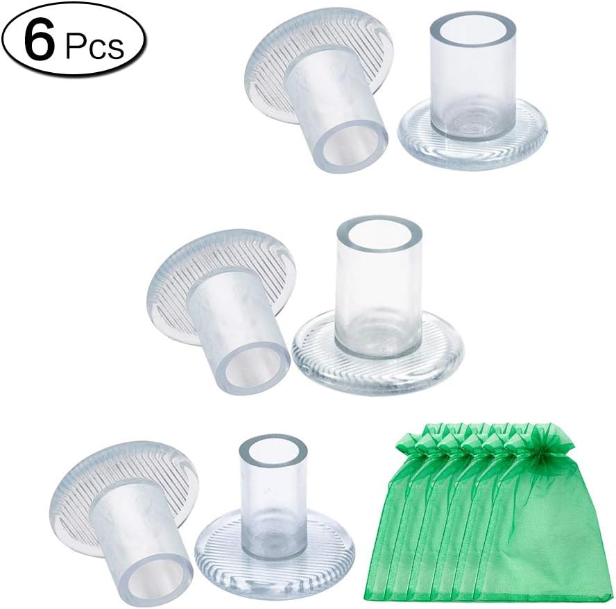 EudoUS 6Pairs High Heel Protectors Protection Protect Protector Boots Savers Covers Stopper Transparent Shoe Stoppers