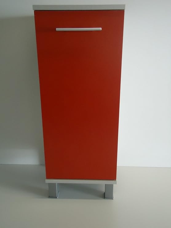 Kesper Standschrank rot/grau Nr.100 Badezimmermöbel Badschrank