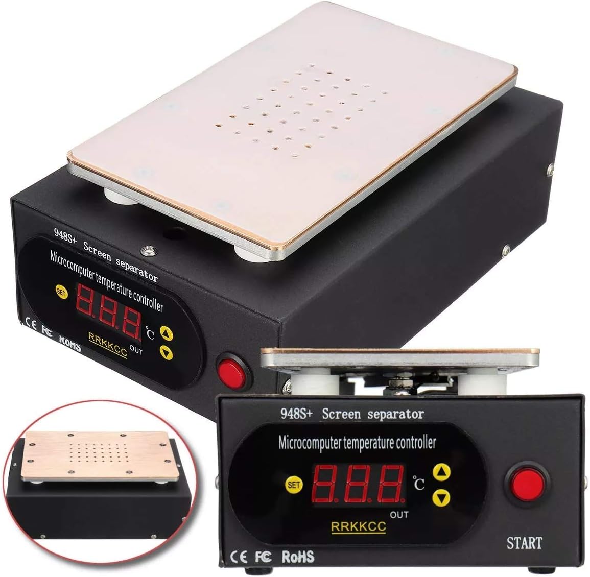 YRW ONDER LCD Phone Screen Separator Repair Plate Machine Build-in Vacuum Pump 948S Phone repair tools
