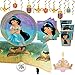 Princess Jasmine and Aladdin Birthday Party Supplies and Decorations Pack For 16 With Tableware, Decoration and Princess Candle