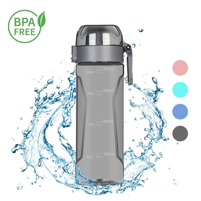 Nomisty Trinkflasche Sport, Wasserflasche Auslaufsicher,700ML Sportflasche BPA frei,Sporttrinkflaschen für Sport, Fitness, Fa