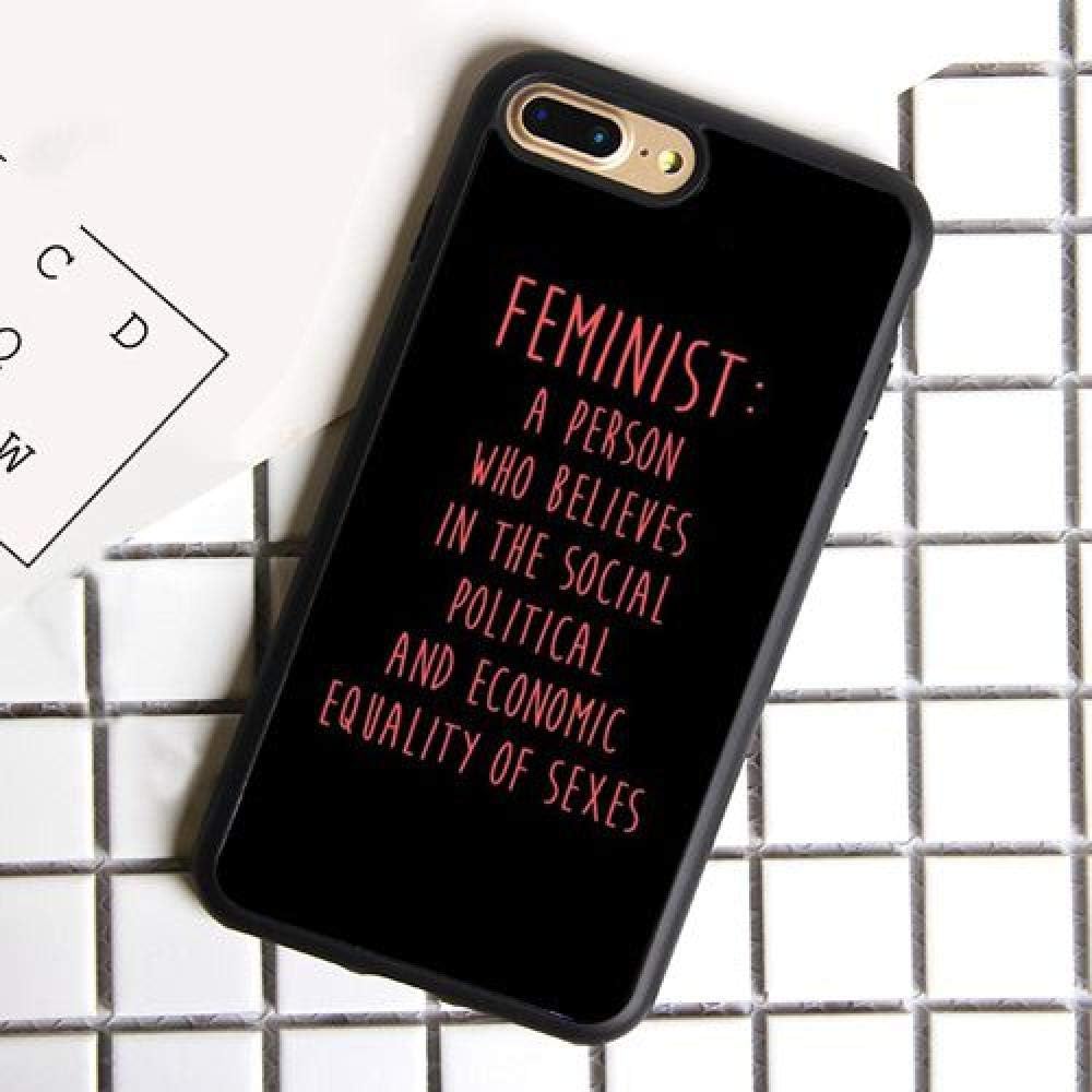 SHOUJIQQ Phone Case,For Iphone 7/8 7/8Plus/Xs Max/X/Xs/Xr Case Creative Black Feminist Quotes Tpu Phone Case Soft Rubber Cover Back Cover,For Iphonex/Xs