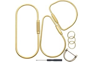 CMVFYL Brass Screw Lock Keychain-Simple Style Heavy Duty Car Key Organizer, Universal Key Fob Holder for Men Women, Gold